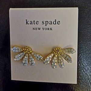 Kate Spade Gold and Opal Daisy Earrings